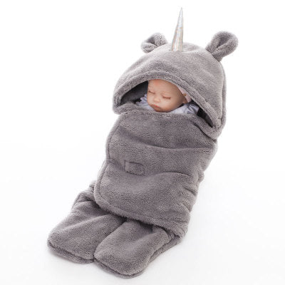 Manta de bebé de unicornio y envoltura tipo swaddle