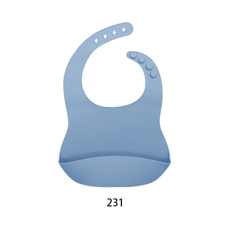 Babero de silicona premium para bebé con diseño impermeable (unidad)