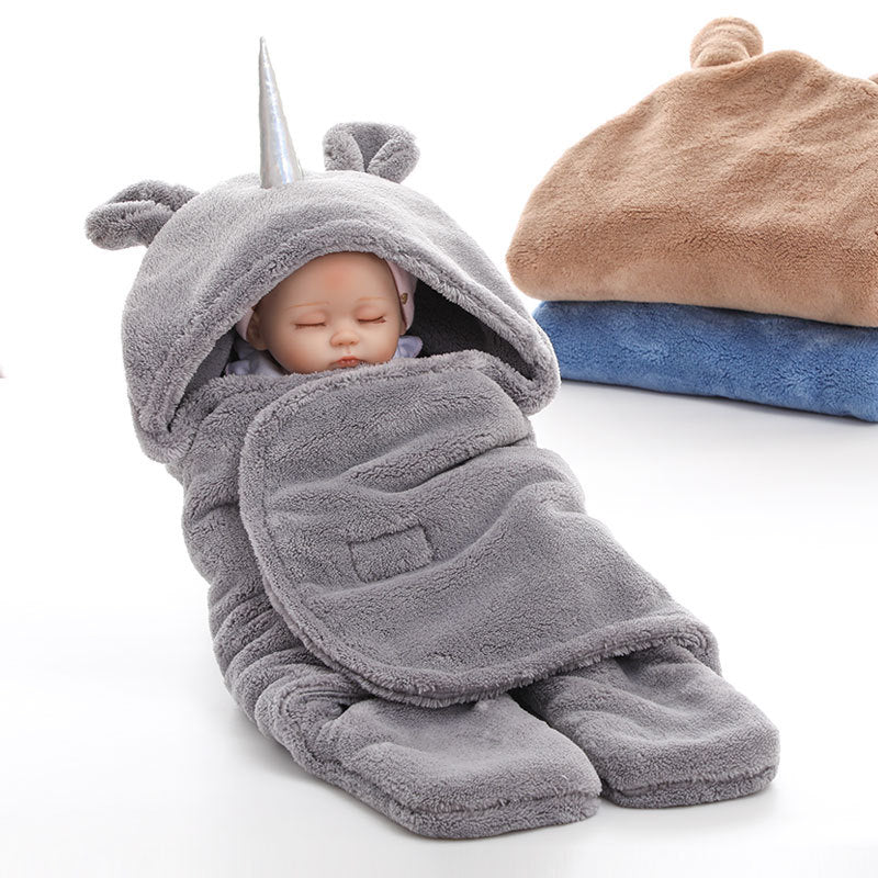 Manta de bebé de unicornio y envoltura tipo swaddle