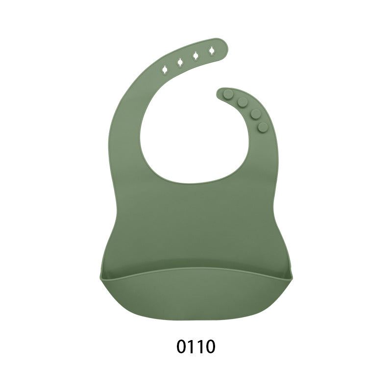 Babero de silicona premium para bebé con diseño impermeable (unidad)