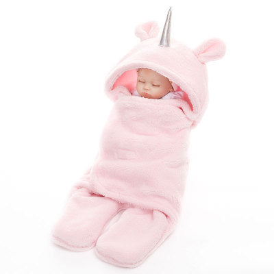Manta de bebé de unicornio y envoltura tipo swaddle