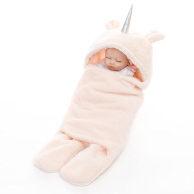 Manta de bebé de unicornio y envoltura tipo swaddle