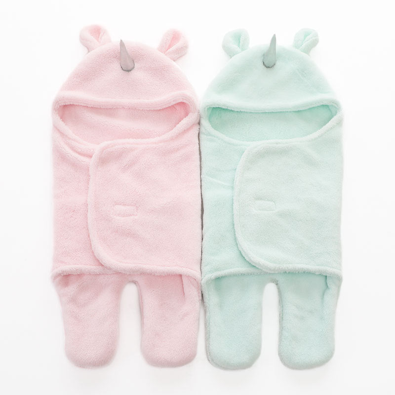 Manta de bebé de unicornio y envoltura tipo swaddle
