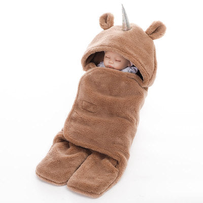 Manta de bebé de unicornio y envoltura tipo swaddle