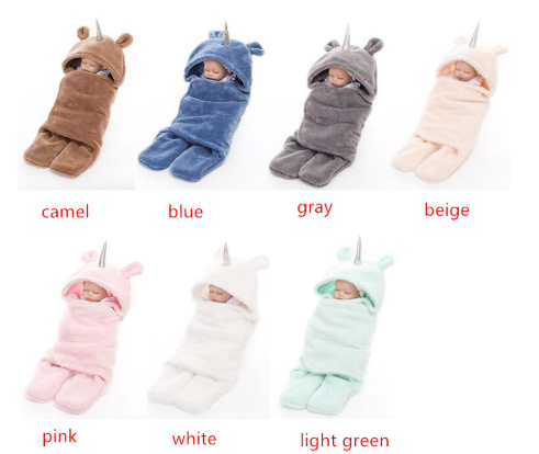 Manta de bebé de unicornio y envoltura tipo swaddle